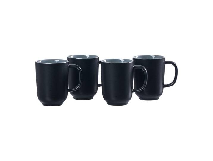 Ritzenhoff Breker Kaffeebecher Jasper Schwarz 285 ml 4er Set, Keramik, Geschirr, Tassen, Kaffeebecher