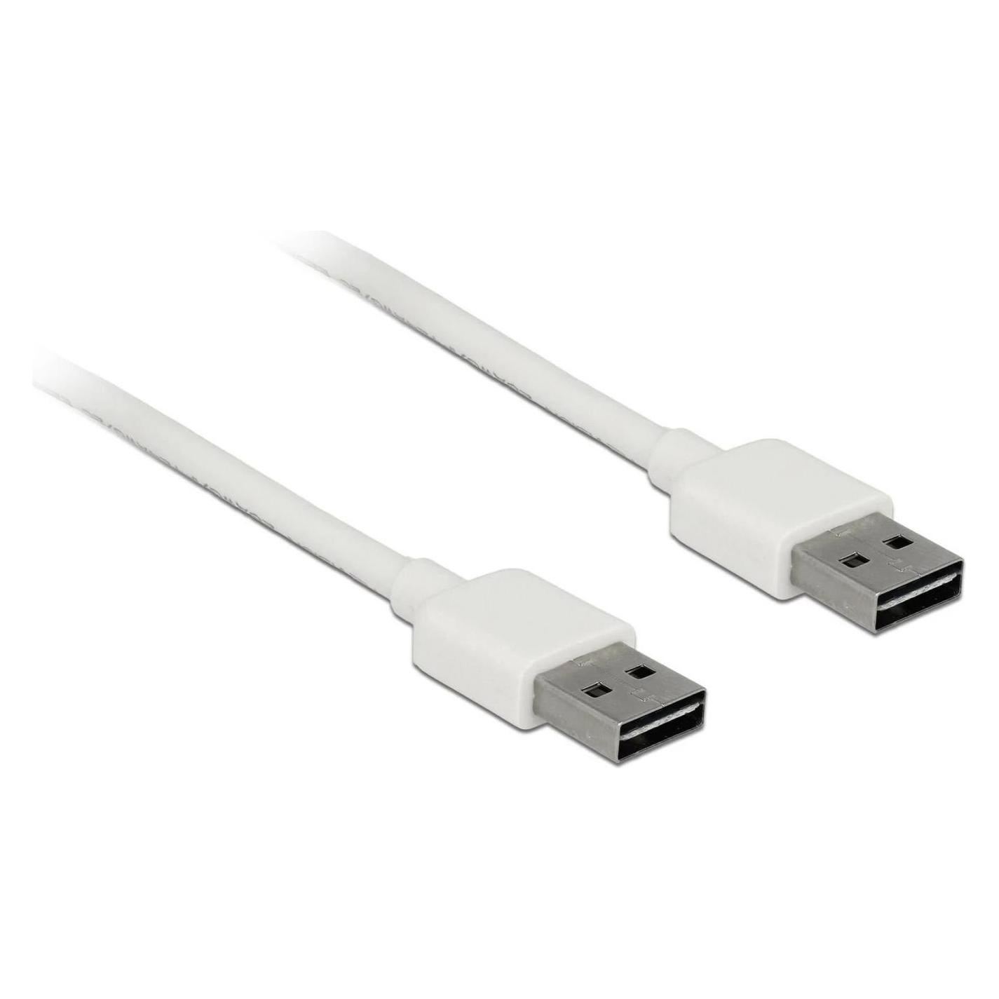 Delock USB2.0-Kabel Easy A-A: 2m, weiss (2 m, USB 2.0) (85194)