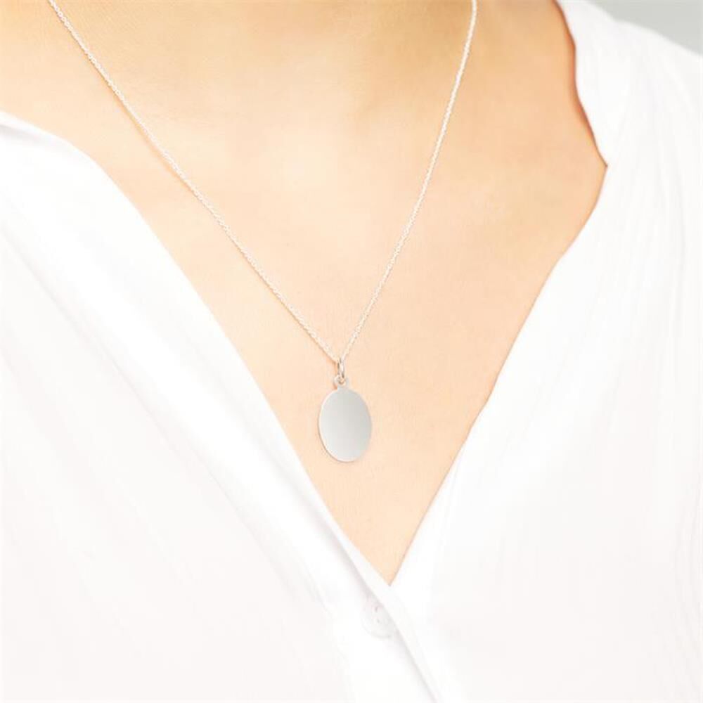 Unique Silberkette mit Anhänger Gravur möglich silber