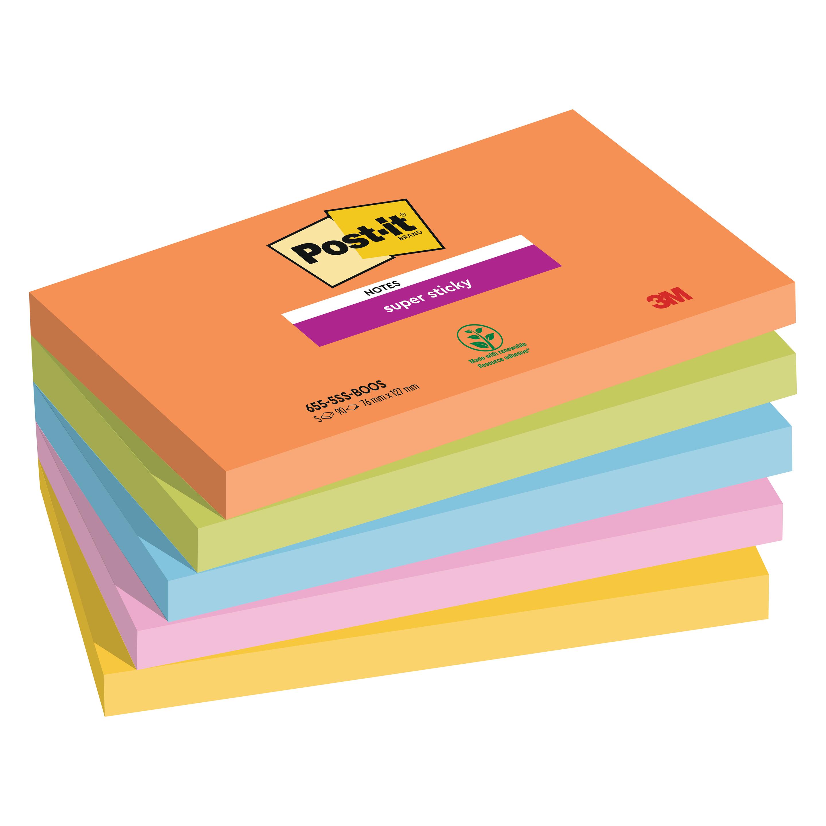 Post-it Super Sticky Boost (127 x 76 mm) (655-5SS-BOOS)