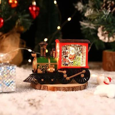 Uplift Picks Lighted Christmas Crystal Ball Santa Train Creates Magical Holiday Ambiance Decor santa Claus (b)