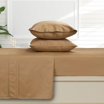 Marwah Corporation Serenade Sheet Set, King, Mocha
