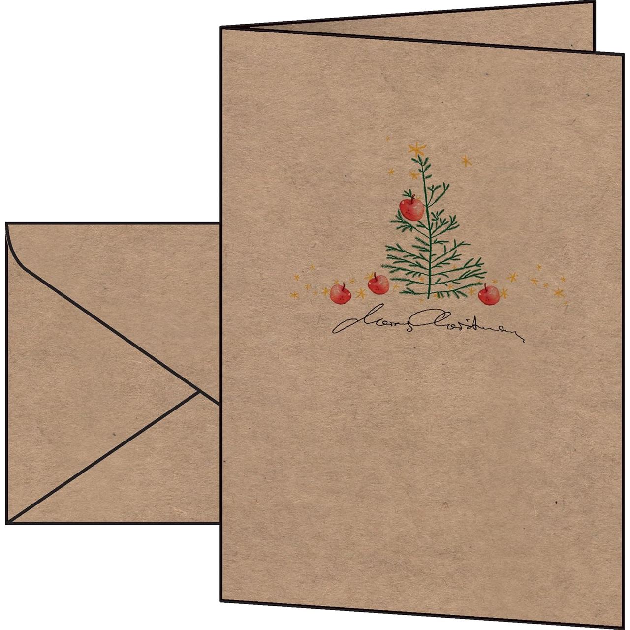 SIGEL 10 Weihnachtskarten Christmas with Apples DIN A6