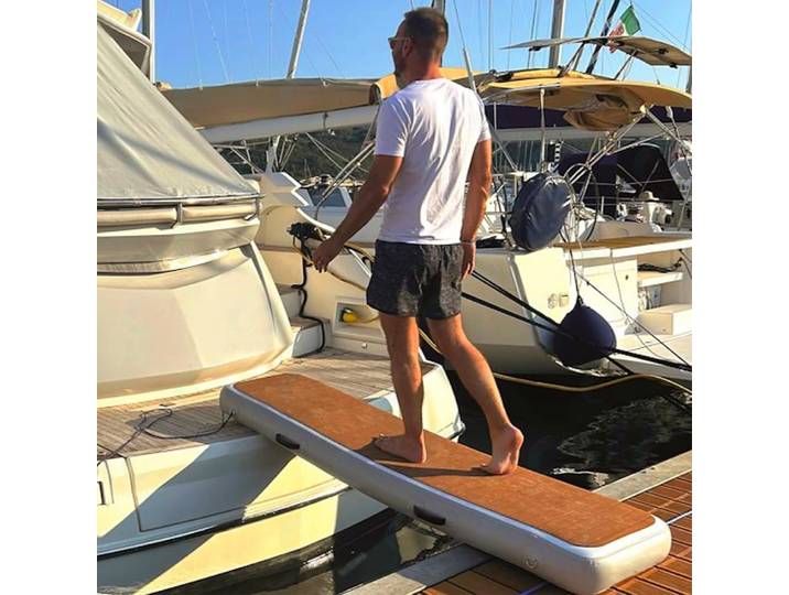 Plateforme de Passerelle Gonflable en Polymères d'Air, Échelles S6 Flottantes pour Bateau, 2m