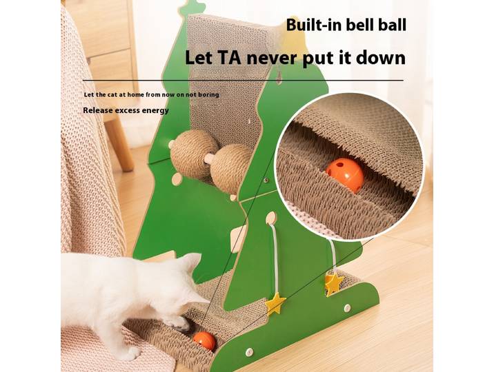 Cadre d'escalade vertical pour chat, planche à gratter pour chat, poteau à gratter, balle à gratter résistante à l'usure, jouet teaser pour chat