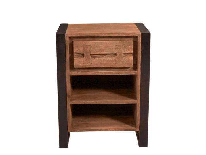 SIT Möbel NATURAL EDGE Nachtkommode Metall/Akazie natur und