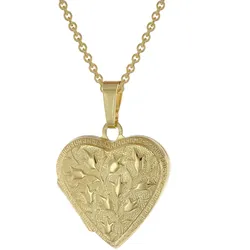 trendor 39535 Medaillon Herz mit Kette 925 Silber goldplattiert, 42 cm