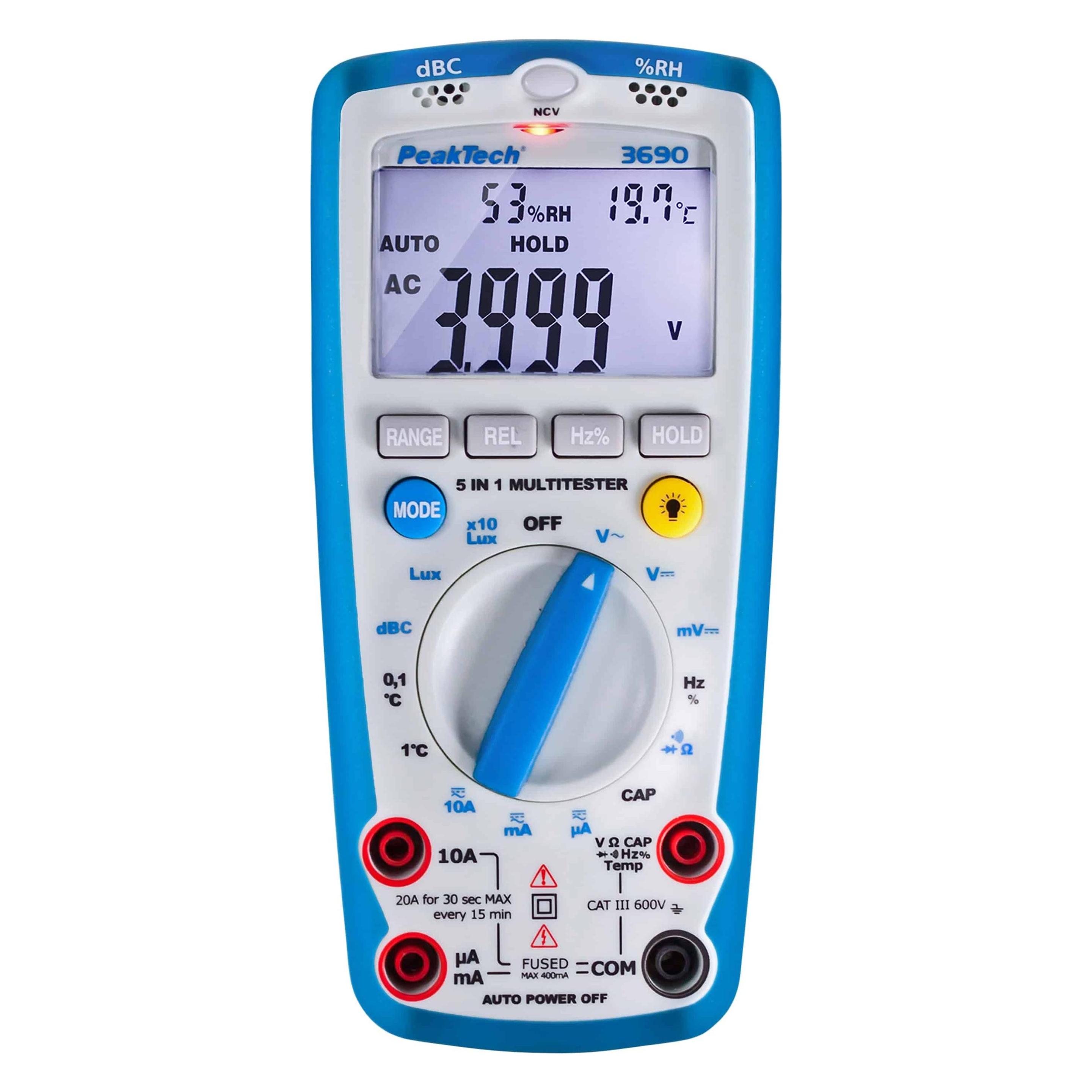 Peaktech P 3690 Digitalmultimeter (CAT III 600V, Hand-Multimeter) (P 3690)
