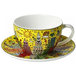 Goebel, Tasse, Tee- Cappuccinotasse James Rizzi My New York City Sunset, Fine Bone China, Bunt, 250 ml, 26102611 (250 ml)