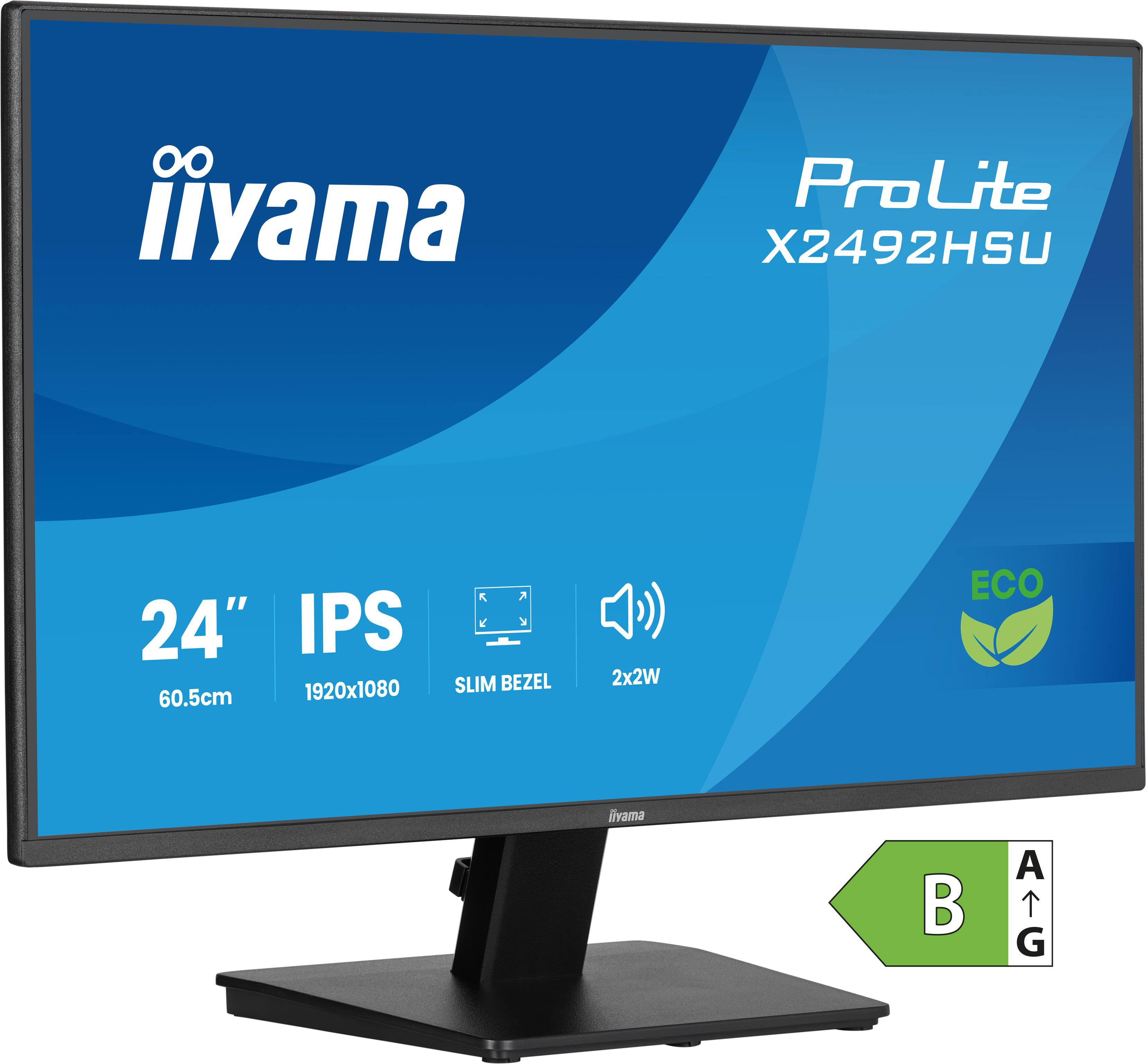 iiyama ProLite X2492HSU-B1 24" FHD IPS Green Choice 16:9 120 Hz Monitor