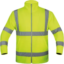 Korntex Herren Sicherheits Fleece Jacke Warnschutz-Jacke KXFJ signal yellow XXL