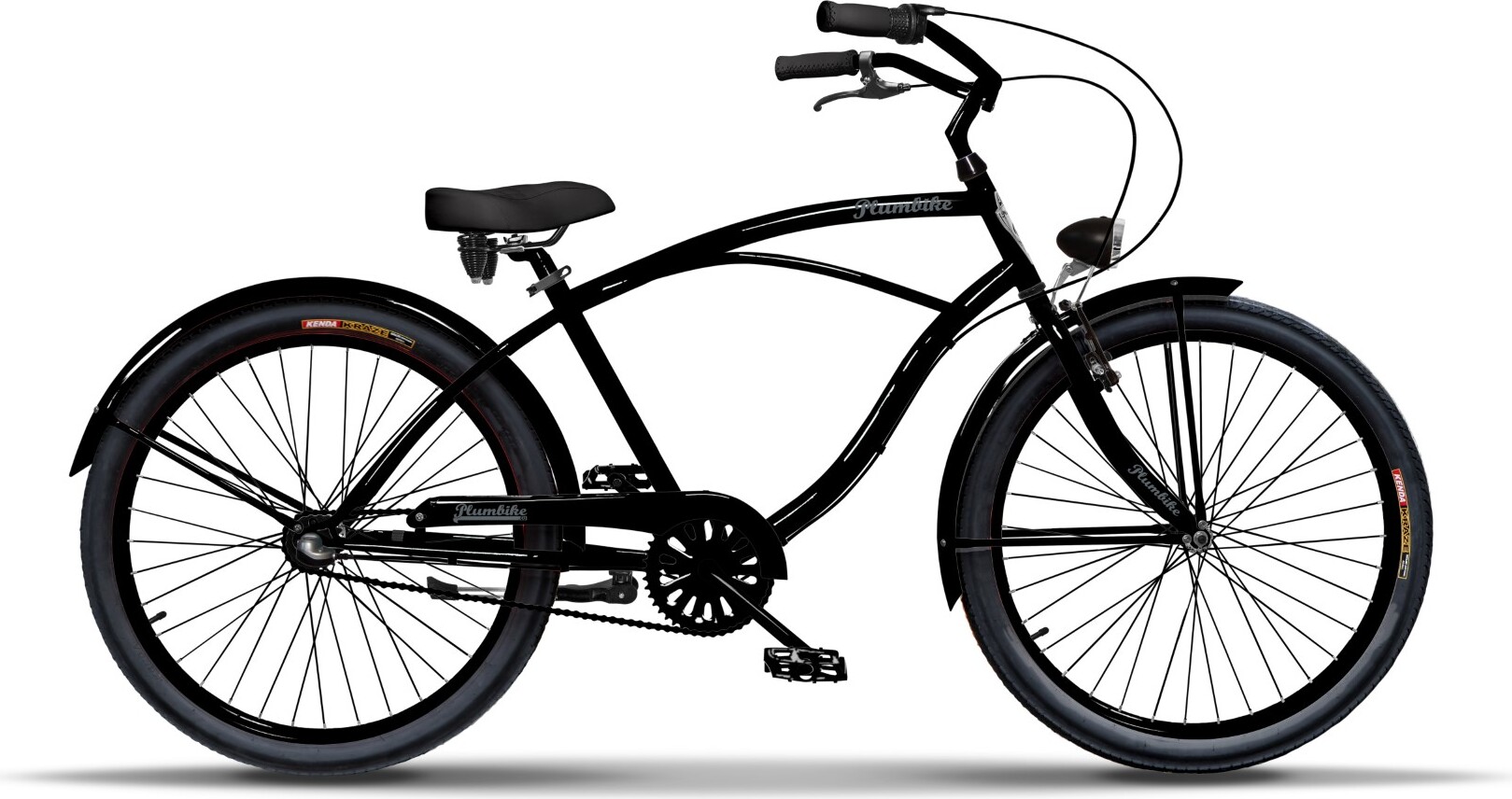 Plumbike Rider Arrow Fahrrad, 26" Räder, 7-Gang-Version, Mattschwarz