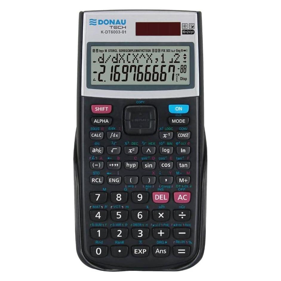 Donau Wissenschaftlicher Taschenrechner TECH, 401 Funktionen, 164x84x19 mm, schwarz (Batteriebetrieb) (K-DT6003-01)