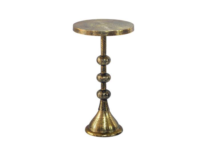 Livetastic Beistelltisch, Goldfarben, Metall, rund, Säule, 30x56x30 cm, einfacher Aufbau, Wohnzimmer, Wohnzimmertische, Beistelltisch, Beistelltische rund