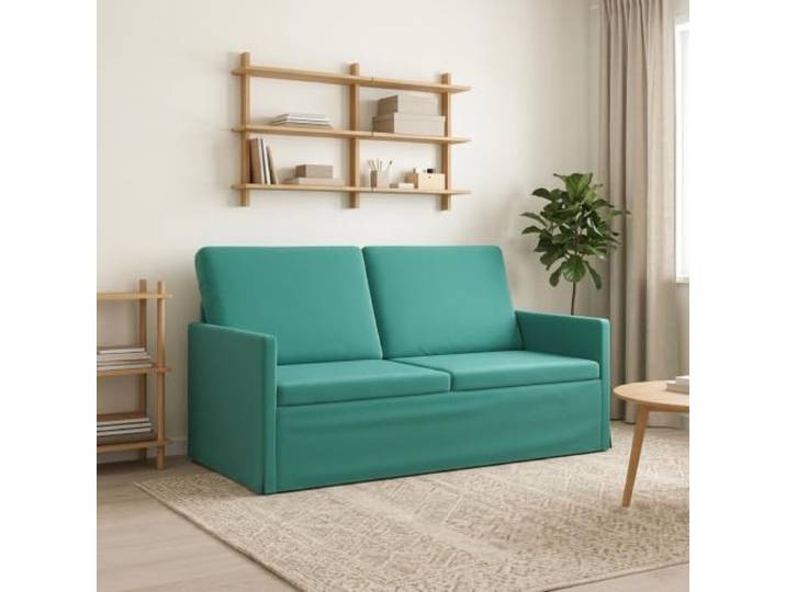 2-Sitzer Sofa Türkis 150 x 81 x 82 cm Samt Metallrahmen,Kissenrücken,eckige Form,Samtoberfläche,Anleitung inklusive