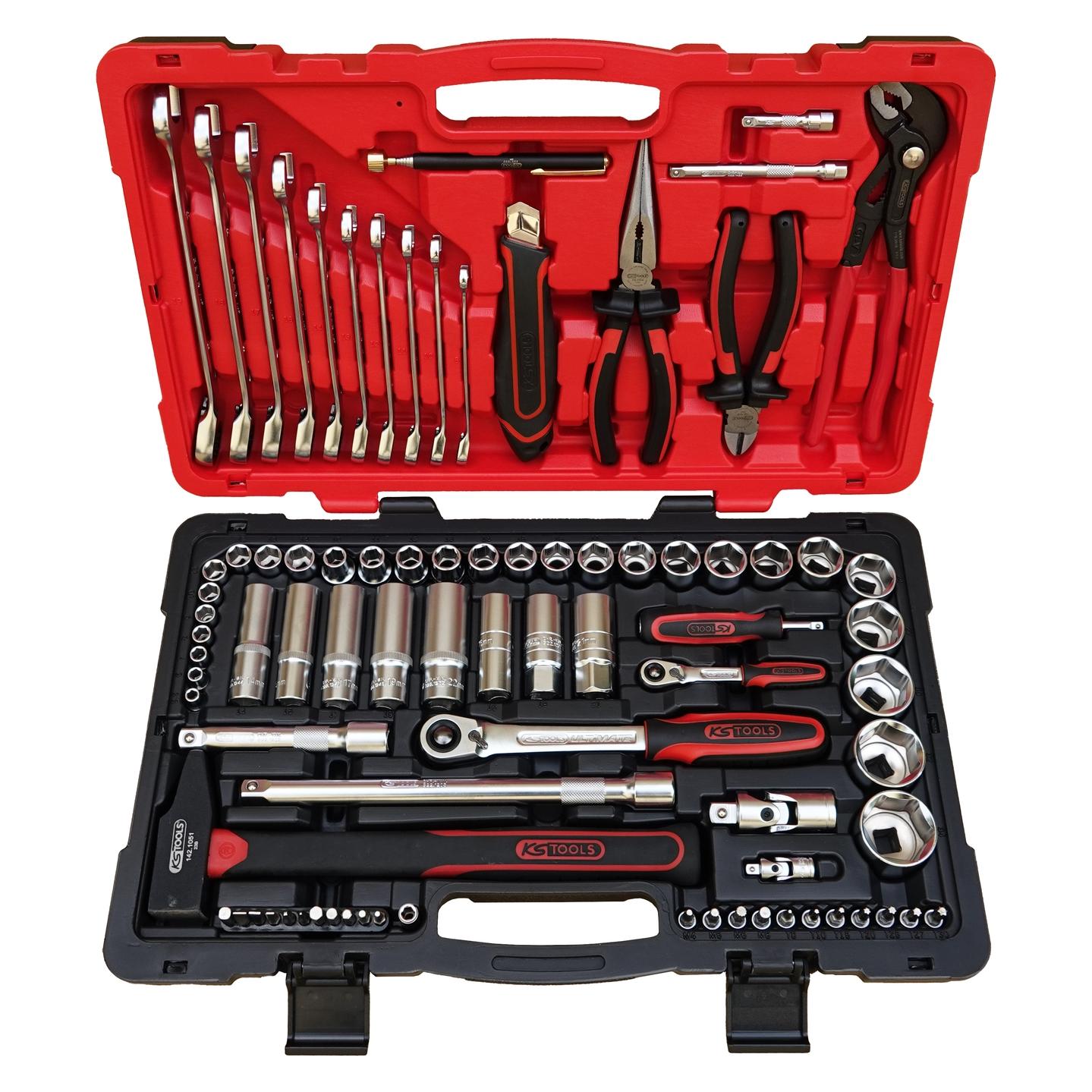KS Tools ULTIMATE-Steckschlüssel- und Zubehörset 1/4" - 1/2", 84-teilig (922.0684F)