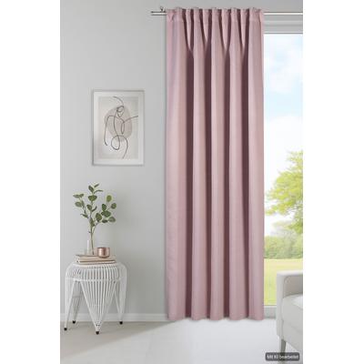 Vorhang HOME WOHNIDEEN "AMIRO", rose, B:135cm H:235cm, Polyester, Gardinen