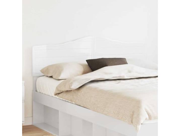 RJPLMFV Kopfteil weiß glänzend Holz Fertige Rückseite, minimalistisches Design, leicht zu reinigen, einfache Montage