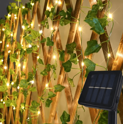 Inspire Curations Solar Ivy Maple Leaf Fairy String Lights For Garden Decor psh 7m 50leds
