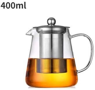 Uplift Essentials Heat Resistant Glass Teapot With Stainless Steel Infuser Elegant Kung Fu Teaware For Loose Leaf Tea 400ml