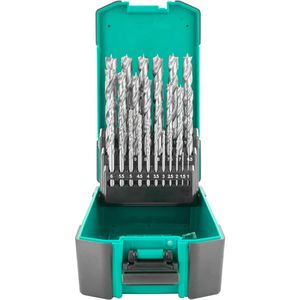 ENT Bohrer 09225, HSS-G-Spiralbohrer, 25-teiliges Set, 1 - 13 mm, Holzbohrer