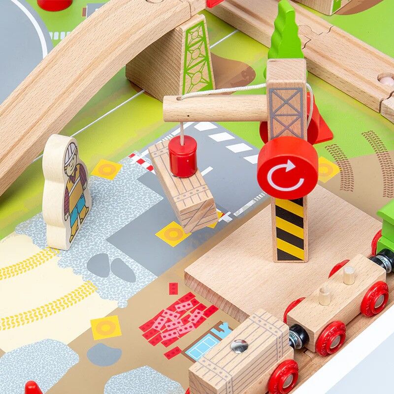 BigJigs Toys Coffret de train et table - BigJigsToys
