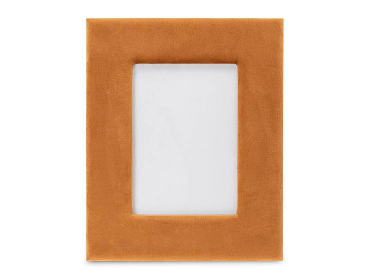 Bilderrahmen Velvet MDF-Platte,PVC,synthetischer Stoff,Vlies Orange/Rostbraun 21 x 26cm