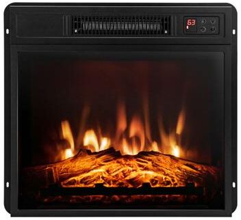 Costway 18 Inch Electric Fireplace Inserted with Adjustable LED Flame