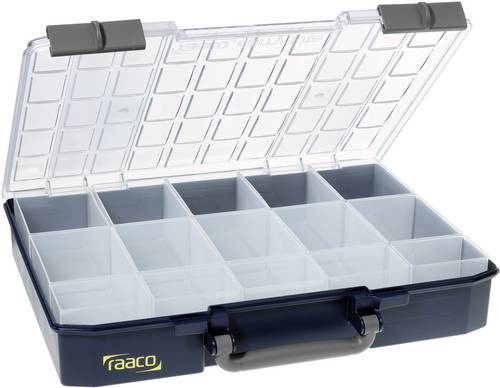 Sortimentskasten Carry Lite B415xT330xH80mm 15 Fächer blau RAACO
