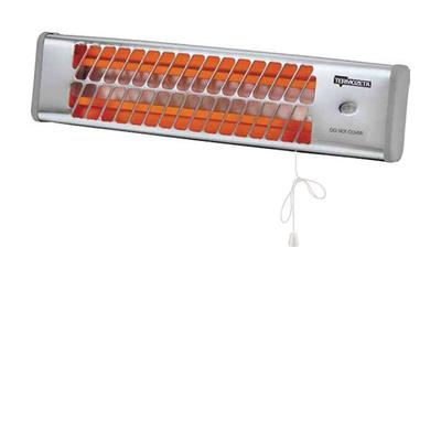 Termozeta Elektrische Heizung 1200W mit 3 Leistungsstufen Reflektorschuessel und Kippschutz Sicherheitssystem Weiss