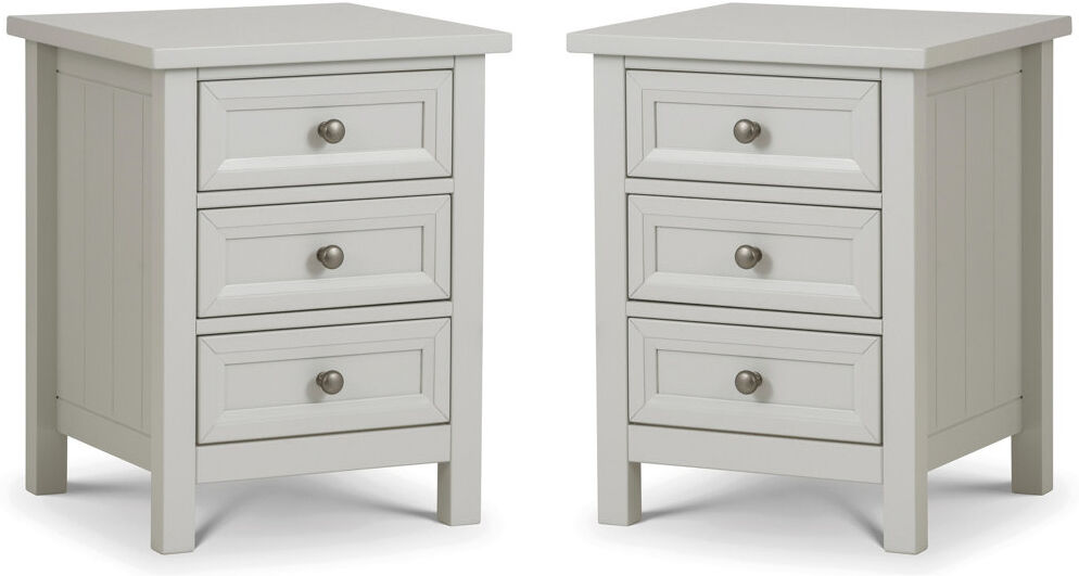 Mack + Milo Jarin 48cm W Bedside Table Grey 61cm H X 48cm W X 44cm D