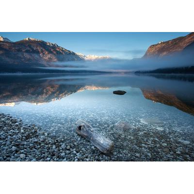 Fototapete PAPERMOON "Photo-Art BOR, BOHINJS RUHIGKEIT", bunt, B:3,5m L:2,6m, Vlies, Tapeten