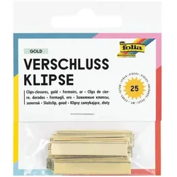 folia 25 Verschluss-Klipse »Gold Clips« gold