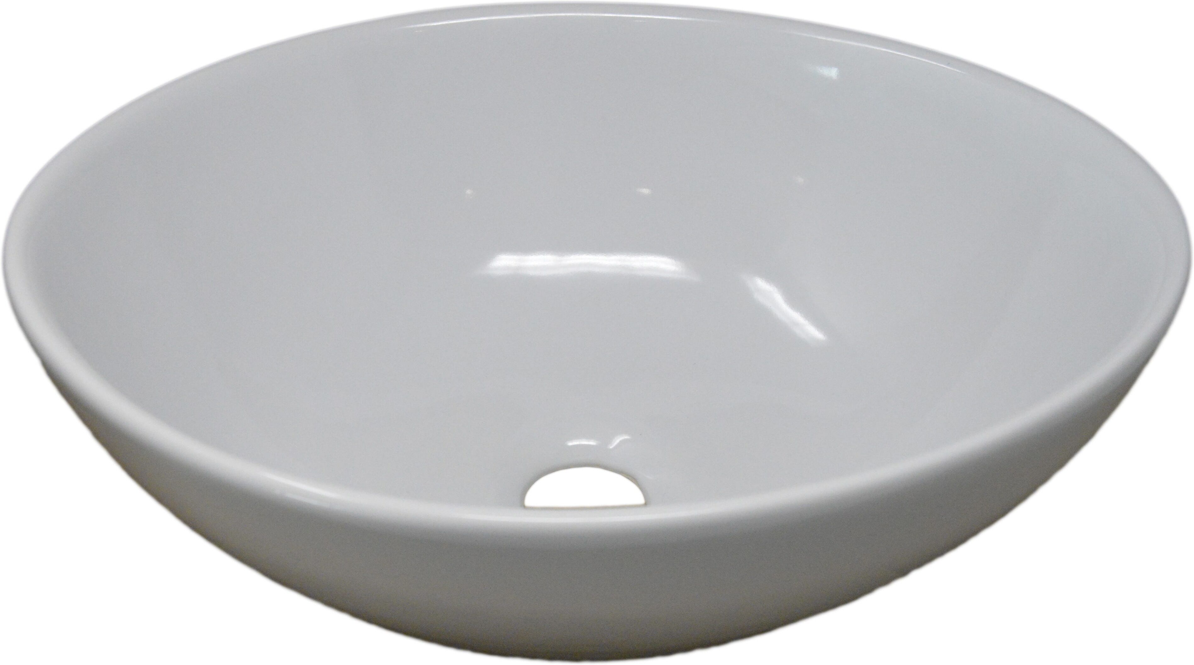 Tecnomat LAVABO DA APPOGGIO CAP IN CERAMICA BIANCA OVALE 43x15x34 cm (LxHxP)
