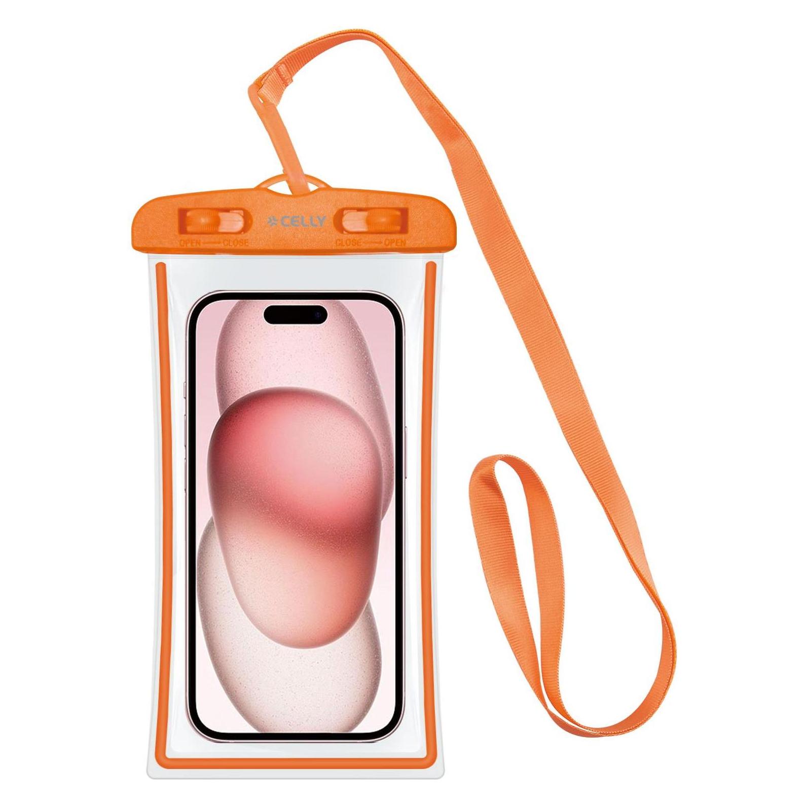 Celly Transparentes Gehäuse bis zu 7' (Smartphones bis 6.5 Zoll) (SPLASHBAG24ORF)