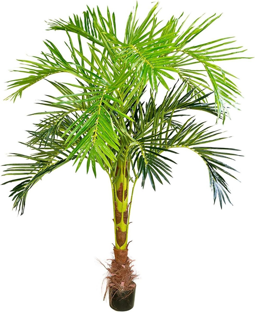 Groene Kunstpalm Areka - Decoratieve Palm - Recht Model - Hoogte: 180 cm