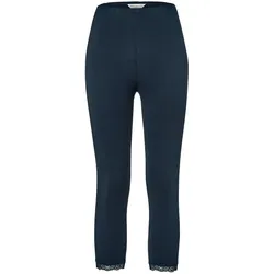 Tchibo - 3/4-Leggings mit Spitzenborte - Damen - Gr. S - dunkelblau