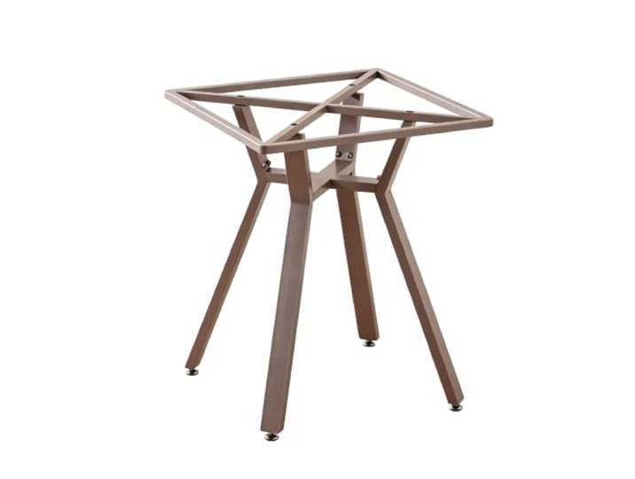 Tischgestell Aus Kohlenstoffstahl, Universelles Tischgestell Aus Metall Robuster Metall-Tischfuß Für Esstische Aus Mattem Kohlenstoffstahl Mit Rutschfesten Fußkappen(Brown-B,60cm)