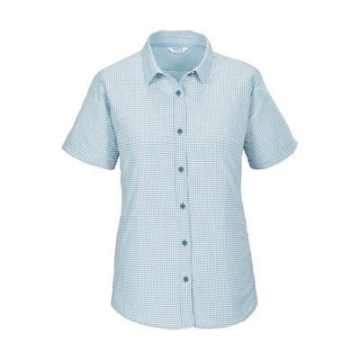 Funktionshemd KILLTEC "KOS 368 WMN WVN SHRT", Damen, Gr. 36, Normalgrößen, blau, Obermaterial: 100% Polyester, Hemden, Karierte, wasserabweisende, atmungsaktive Bluse