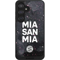 Nivocase Handyhülle für Samsung Galaxy S25 Hülle NIVOpure Case Schwarz FC Bayern München Mia San Mia Girl (Samsung Galaxy S25), Smartphone Hülle, Schwarz