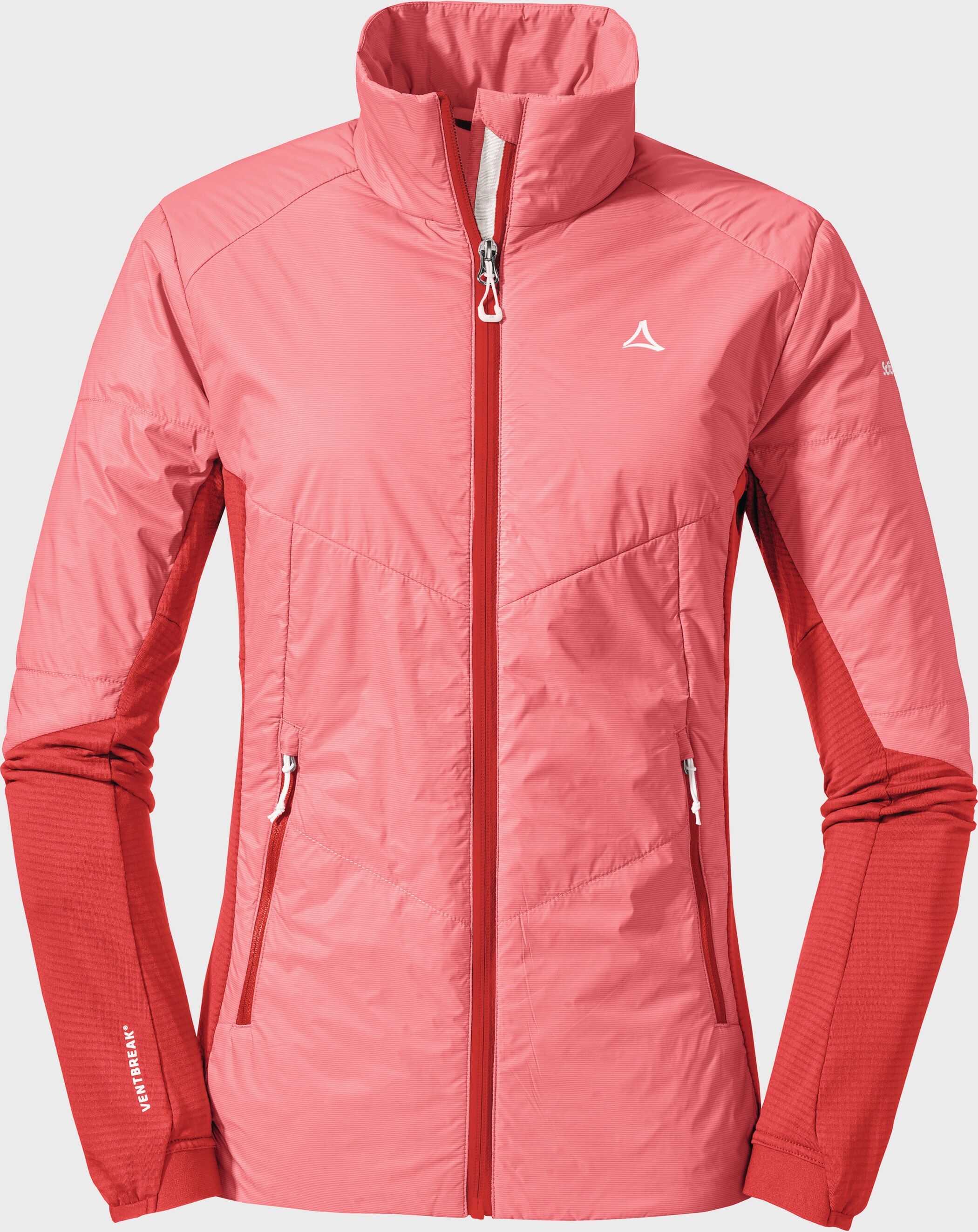 Outdoorjacke SCHÖFFEL "Jacket Hemsedal L", Damen, Gr. 34, rosa (3245, rosa), Oberstoff : 100% Nylon Oberstoff Seitenteile: 95% Polyester 5% Elasthan Oberstoff Rückteil: 85% Nylon 15% Elasthan Futter : 100% Nylon Wattierung : 100% Polyester, regular fit, h