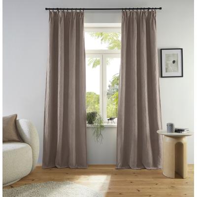 Verdunkelungsvorhang HOMSY BY ANA JOHNSON "Bouclea" Gr. 3, beige, H:225cm, Polyester, Polyester, Gardinen, premium, verdunkelnd, hochwertig, modern, Wohn-/Schlafzimmer, Bouclé