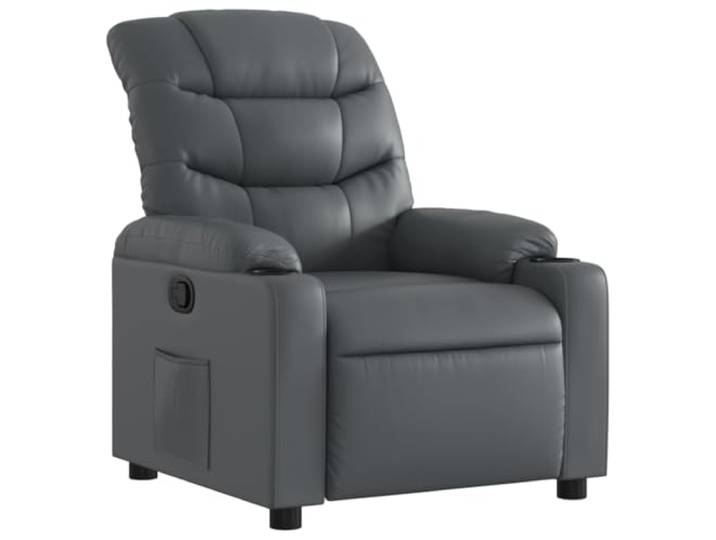 Heofavd Relaxsessel Manuell Verstellbar TV Sessel Kunstleder Grau