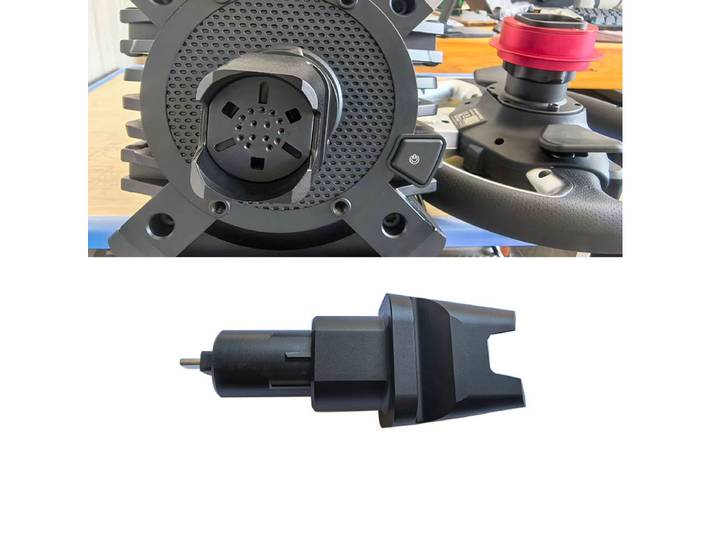 Nouvel accessoire Simube QR2 Type-C pour base Fanatec, usinage CNC et processus d'anodisation