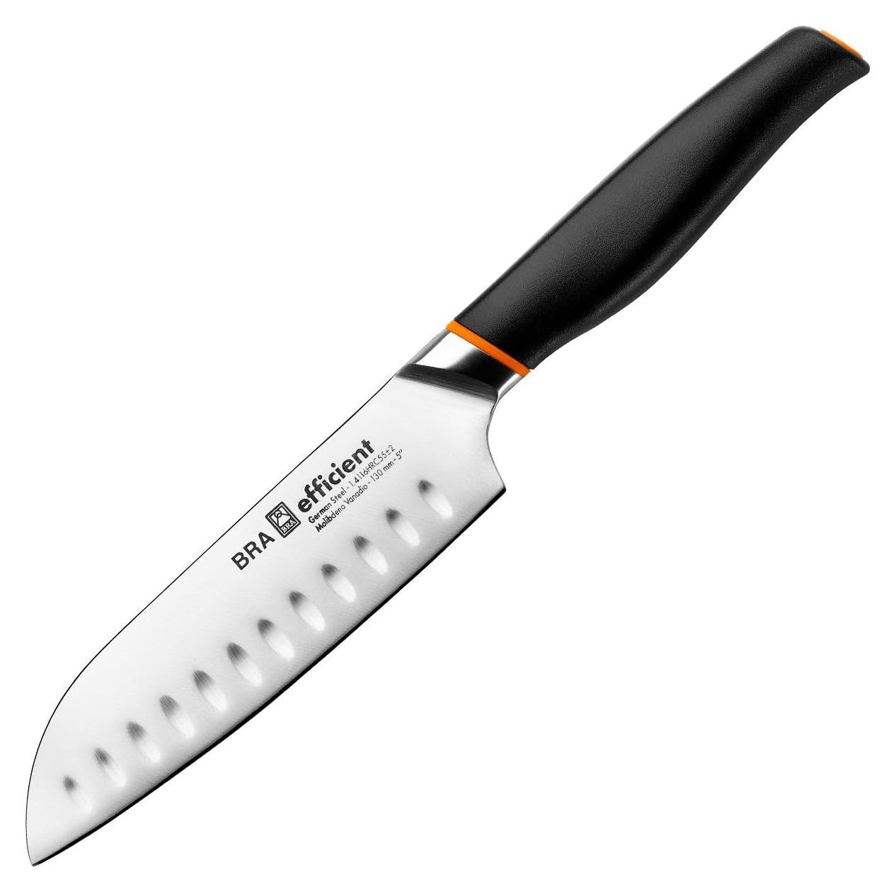 BRA Efficient A198003 Santoku mes van roestvrij staal, 13 cm