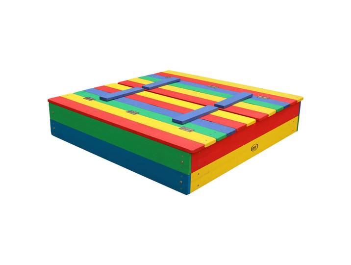 Sandkasten, Mehrfarbig, Holz, Hemlocktanne, 95x20x100 cm, unisex, FSC 100%, CE, EN 71, Sitzfläche, Freizeit & Co, Outdoor-Spielzeug, Sandkasten
