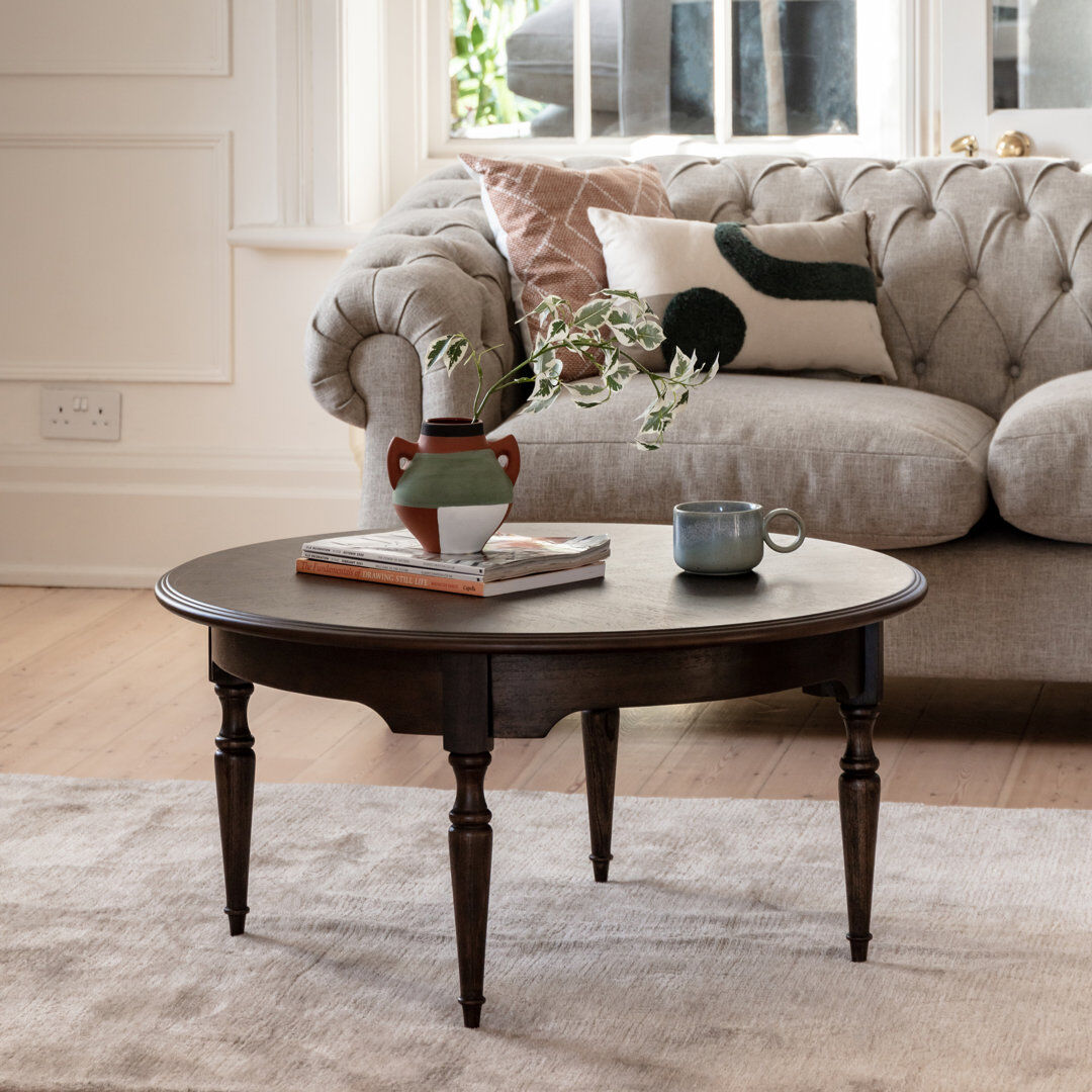 Rosalind Wheeler Cleston Four Leg Coffee Table Black 45cm H X 90cm W X 90cm D