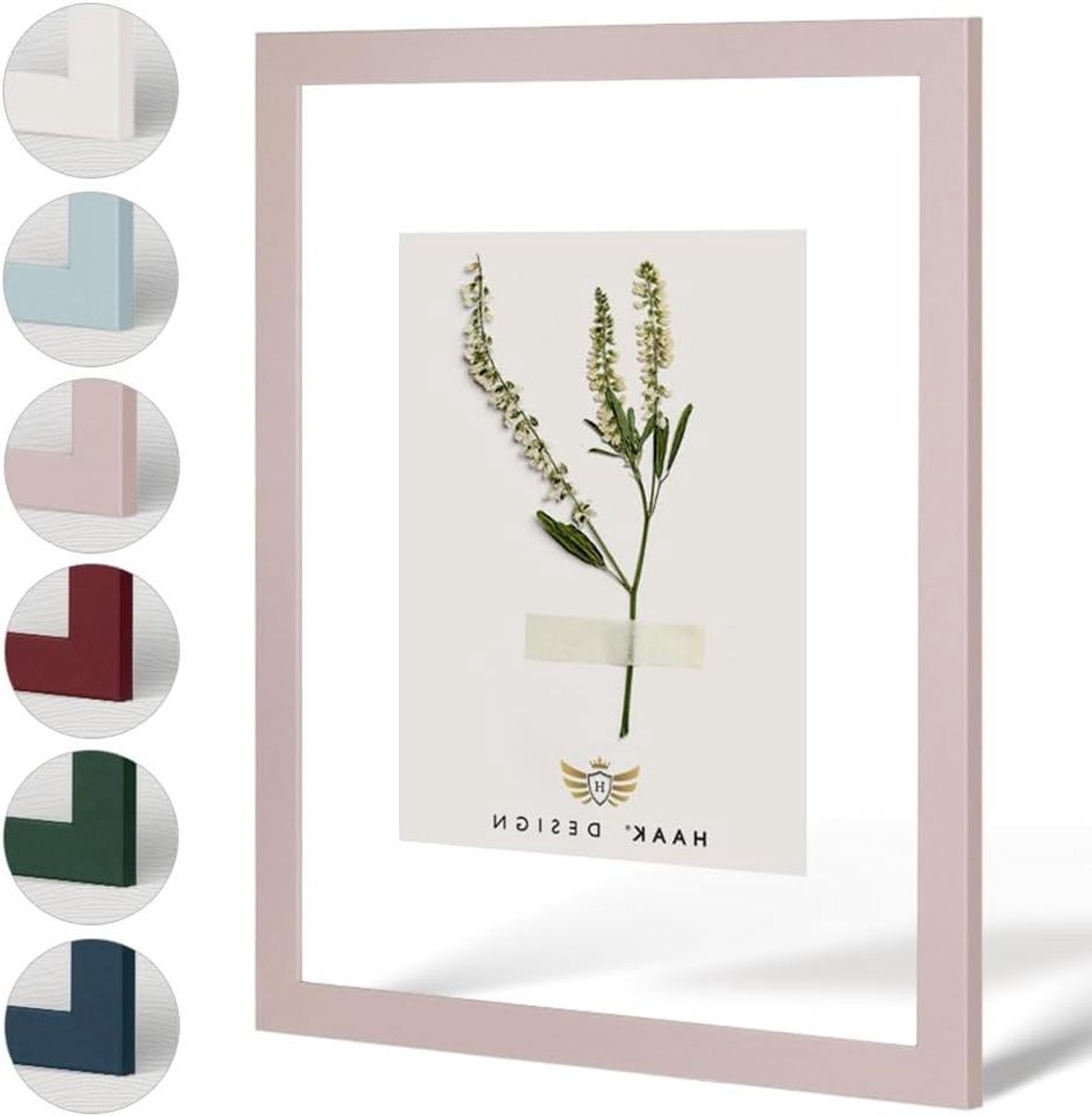 Dubbel Glas Frame Fotolijst Posterlijst Pastelroze 20x30 cm