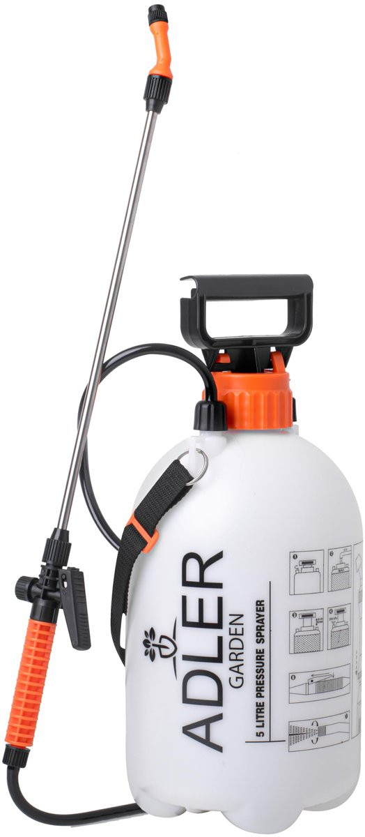 SnelShoppen Drukspuit Tuinsproeier 5L met 43 cm Lans en 130 cm Slang