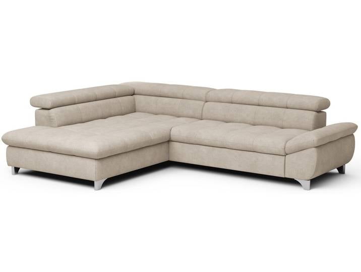 Lounge Handmade Ecksofa GEMINI, taupe, Webstoff